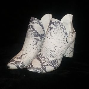 Snakeskin Patterned Booties